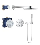 GROHE SmartControl Mixer - Duschsystem mit Mischer und Rainshower (Unterputzmischer mit 3 Absperrventilen,…