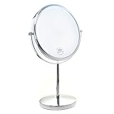 TUKA Standspiegel 10 fach Vergrößerung, 8 inch Kosmetikspiegel 360° drehbar. Verchromten Schminkspiegel…