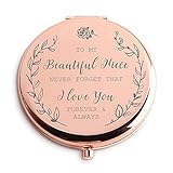 Qordyum Niece Gifts from Auntie Uncle to My Beautiful Niece Wedding Gift Ideas Rose Gold Makeup Mirror…