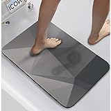 oeeo Badematte Rutschfester 40x60cm,Badezimmerteppich absorbierende badematte Stein,schnelltrocknend…
