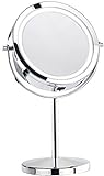 Sichler Beauty LED Standspiegel: Stand-Kosmetikspiegel mit 18 LED, 3-fache Vergrößerung (Spiegel Beleuchtet,…