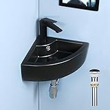 bathivy Badezimmer-Eckspüle Kleine Wandhalterung Waschbecken Wandbecken, kleiner Raum, Mini-Garderobe,…