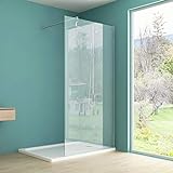 IMPTS Glaswand dusche 120x200cm duschwand glas walk in Dusche Duschabtrennung mit Stabilisator aus 8mm…