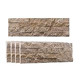 Dekorative Wandverkleidung Verblender aus Naturstein Travertin für innen und außen | 5er-Set 50x15 cm…