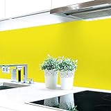 Küchenrückwand Gelbtöne Unifarben Premium Hart-PVC 0,4 mm selbstklebend, Größe:280 x 60 cm, Ral-Farben:Schwefelgelb…
