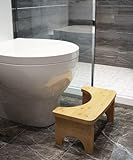 RayLove Physiologischer Toilettenhocker aus Bambus – WC-Trittbrett aus Holz – 35 Grad strapazierfähiger…