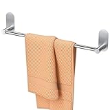 HITSLAM Handtuchhalter Bad ohne Bohren Silber 45 cm, Badezimmer Handtuchhalter Edelstahl SUS304 Handtuchstange,…