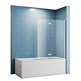 Duschtrennwand für badewanne Falttür 120x140 Duschwand