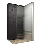 AQUABATOS 110x200cm Walk In Dusche 10mm Klarglas mit Nano Beschichtung Duschwand Glas Duschabtrennung…