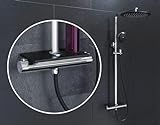 EISL GRANDE VITA Duschsystem mit Thermostat und Ablage, Regendusche mit Wandhalterung (auch für vorhandene…