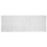 mDesign rechteckiger Badezimmerteppich, Baumwolle, langer Läufer, 152,4 x 53,3 cm Pack of 1 weiß