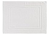 Baroni Home Badteppich aus Baumwolle, dekoriert, saugfähig, 45 x 60 cm (45 x 60 cm, Weiß)