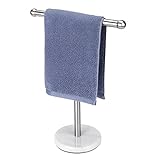 Handtuchhalter Ständer mit schwerem Edelstahlsockel, T-Form Handtuchhalter, freistehend für Badezimmer…