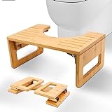 Toilettenhocker Erwachsene-Bambus Squatty Potty-Toiletten Hocker klappbar-Klohocker Erwachsene-Medizinischer…