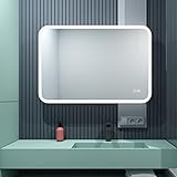 MEESALISA Lisa LED Badspiegel 100x60cm mit Beleuchtung Beleuchtet Wandspiegel Lichtspiegel Badezimmerspiegel…