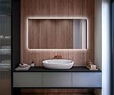 Artforma Badspiegel 60x50 cm mit LED Beleuchtung - Individuell Nach Maß - Beleuchtet Wandspiegel Lichtspiegel…