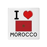 Azeeda 'I Love Morocco' 108mm quadratische Keramikfliese (TD00017287)