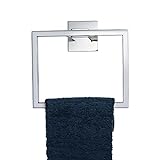 TNOMS Handtuchring aus poliertem Chrom, moderner quadratischer Handtuchhalter, Handtuchhalter für Badezimmer,…