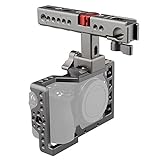 CAMVATE Aluminium-Kamera-Käfig für Sony A6500 mit Umwandlung Top Griff Griff (silbergrau)