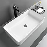 Gefäß Waschbecken für Badezimmer – lofeyo großes modernes 61 cm großes Badezimmer-Gefäß Waschbecken…