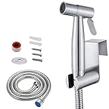 Bidet Handbrause Sprayer,Aokilom Edelstahl WC Shattaf Douche Tuch Windel Duschsprühkopf mit 1.2 m Schlauch…