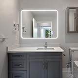 ACEBON Badspiegel mit Beleuchtung LED Wandspiegel 80x60cm, Badezimmerspiegel Dimmbar 2700-6500K IP67…