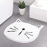 Lindong Katze Motiv Badematte Rutschfester Hochflor Teppich Fußmatte Küchenläufer für Badezimmer Wohnzimmer…