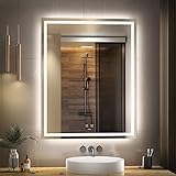 GANPE LED Badezimmer Spiegel, Make-up Eitelkeits Spiegel Wand montiert, 6500K High Lumen LED, Anti Nebel,…
