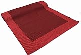 Life Teppich, Baumwolle, waschbar, für Bad und Küche, rutschfest (50 x 80 cm, Rot)