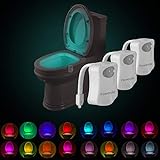 Powerole 3 Stück Toilette Licht WC-Nachtlicht, PIR-Bewegungssensor Lichtsensor, wasserdicht LED-Waschraum,…