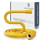 SANTRAS® Duschschlauch PREMIUM Gelb 1,25 m mit Durchflussbegrenzer – Besonders flexibler Brauseschlauch…
