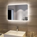 SONNI LED Badspiegel Lichtspiegel LED Spiegel Wandspiegel mit Touch-Schalter badspiegel mit Beleuchtung…