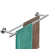 Doppelter Handtuchhalter, Dailyart Badezimmer Handtuchstange Bad Ohne Bohren für Wandmontage 70cm Handtuchhalter…