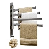 BestAlice Schwenkbarer Handtuchhalter für Badezimmer, 12-Zoll-Edelstahl-4-Arm-Handtuchhalter, 180-Grad-Drehung,…