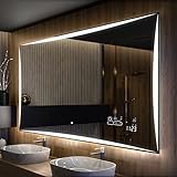 Artforma Badspiegel 60x50 cm mit LED Beleuchtung - Wählen Sie Zubehör - Individuell Nach Maß - Beleuchtet…