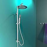 EISL STILOVAL Duschset Duschsäule mit großer Regendusche (Ø 240 mm) und Handbrause, ideal zum Nachrüsten-Nutzung…