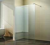 Walk in Dusche Duschabtrennung 10 mm Duschwand Duschtrennwand NANO Klarglas, Walk in Größe:40 x 200…