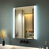 GANPE LED Badezimmerspiegel, Schminkspiegel Wandmontage, menschliche Induktion, Anti-Beschlag, IP44…