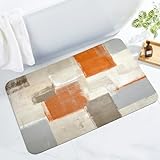 MitoVilla Orange Badezimmer Läufer Teppich Matte, saugfähige Badezimmer Dusche Bodenmatte waschbar,…