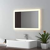 EMKE LED Badspiegel 40x60cm Badezimmerspiegel mit Beleuchtung Warmweissen Lichtspiegel Wandspiegel IP44…