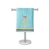 Handtuchhalter Ständer mit schwerem Marmorsockel, Handtuchhalter für Badezimmer (Marmor, gebürstetes…