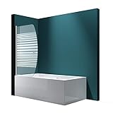 Mai & Mai Duschwand für Badewanne Faltwand 180° Sicherheitsglas mit NANO-Versiegelung 90x140cm Duschabtrennung…