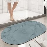 TOKLYUIE Stein-Badematte, 50 x 80 cm, schnell trocknende Badezimmermatten, super saugfähige Bodenmatte,…