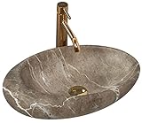 Rea Waschbecken Waschtisch Aufsatzwaschbecken Keramik Handwaschbecken Aufsatz Waschschale Oval Stein…