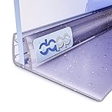 Duschdichtung 200cm | Dichtung für 3,5mm – 5mm Glastür Stärke | UK01 | Wasserablaufprofil Wasserabweisprofil…