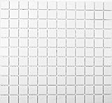 Mosaik Quadrat uni weiß rutschhemmend R10 Keramik rutschsicher trittsicher anti slip rutschfest Duschtasse…