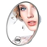 RNHDLY Vergrößerungsspiegel Kosmetikspiegel 10fach mit Saugnapf Schminkspiegel 15cm Saugnapf Spiegel…