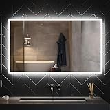 SONNI Badspiegel mit Beleuchtung 120x60 cm Beschlagfrei LED Badspiegel mit Touch Spiegel mit Beleuchtung…