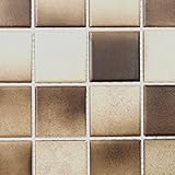 Mosaik Quadrat mix beige/braun rutschhemmend R10C Keramik rutschsicher trittsicher anti slip rutschfest…
