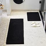 Chenille, weicher Plüsch-Badteppich für Badezimmer, rutschfest, saugfähig, maschinenwaschbar, flauschiger…